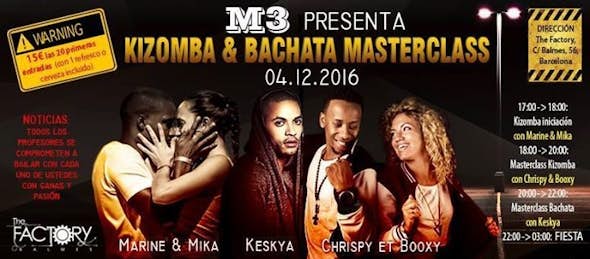 Kizomba & Bachata Masterclass + Fiesta