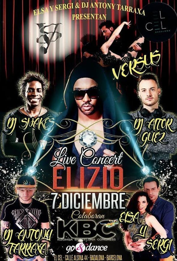 Live Concert Elizio, Kizomba Barcelona 7 Diciembre