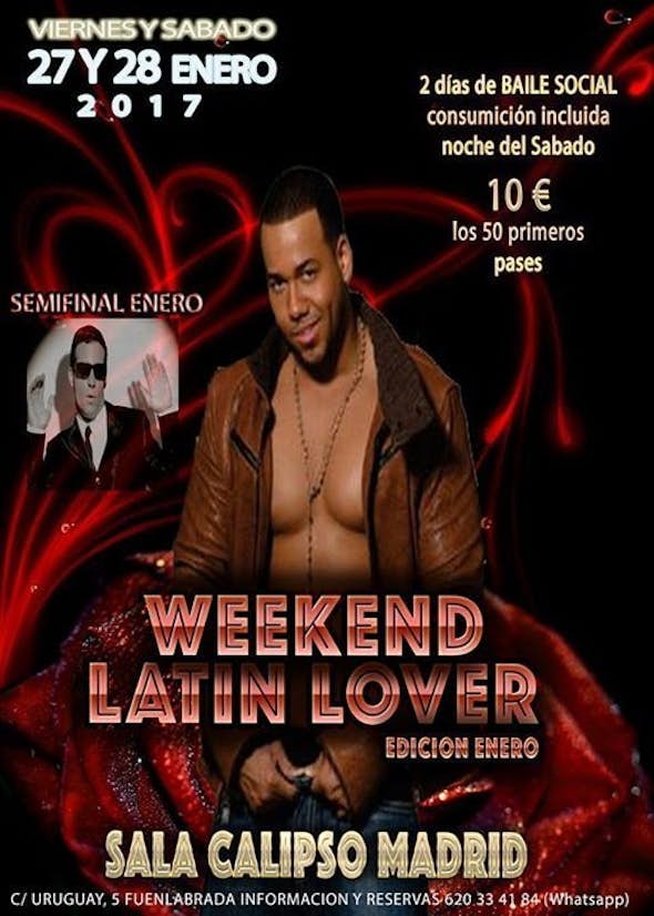 Weekend Latin Lover 27,28 Enero 2017 - Sala Calipso