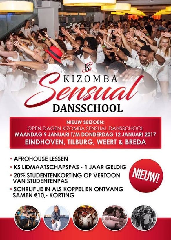 Kizomba Sensual open dagen: Eindhoven, Tilburg, Weert & Breda!