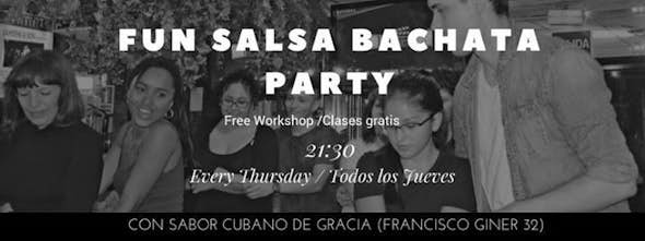 Fun Salsa Bachata Party!! (Free Class Beginners)
