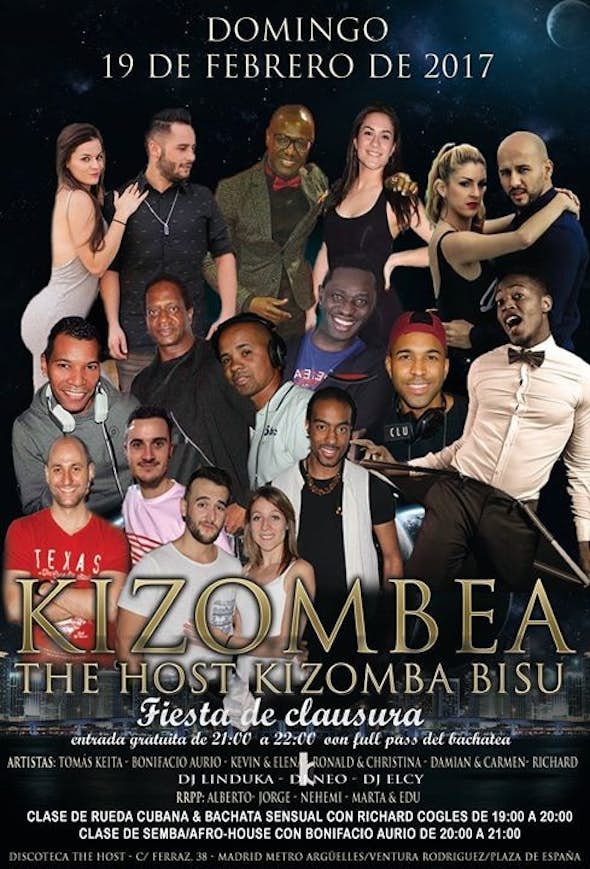 Closing party kizombea Sunday 19th of February 2017