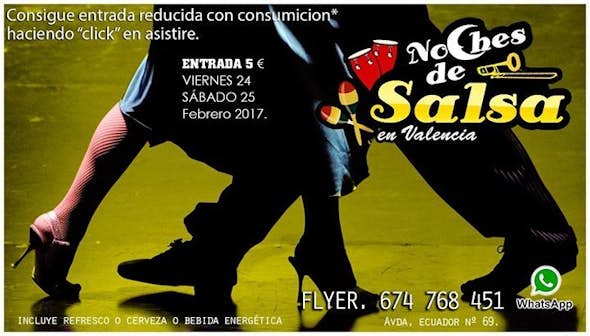 Noches de Salsa, reduced entrance 5€ with drink