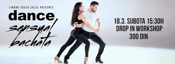 Bachata drop-in radionica / Dance sensual / Subota 18.3.