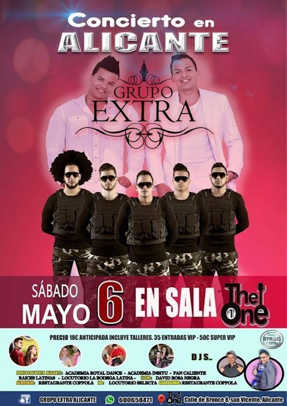 GRUPO EXTRA concert in Alicante 6 May go&dance