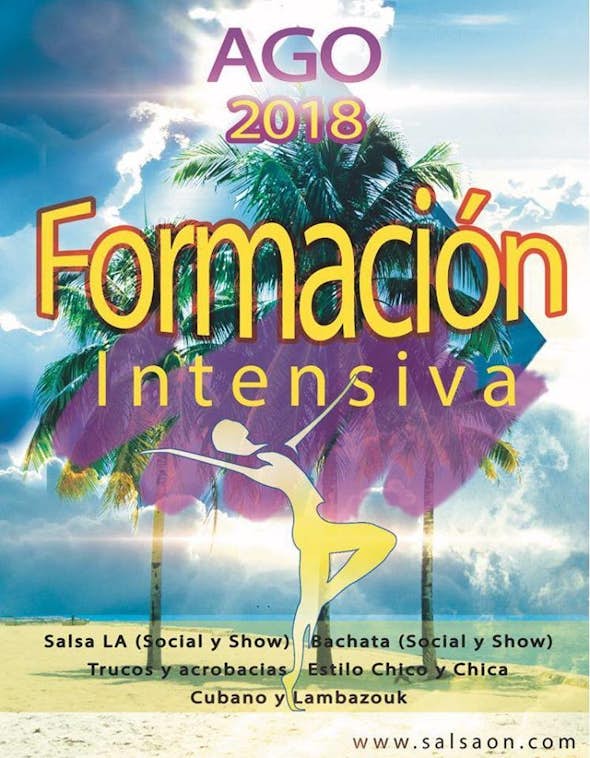 Formación Intensiva Julio 2018 SalsaOn (Salsa LA y Cubana, Bachata, Acrobacias, Lambazouk...)