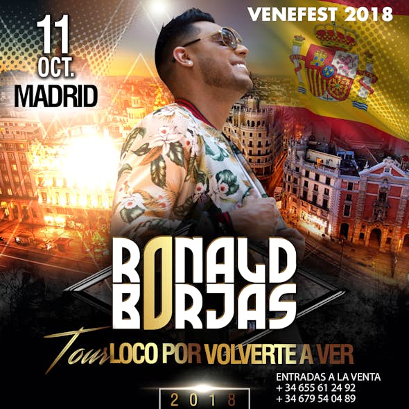 RONALD BORJAS en concierto en Madrid - Venefest - 11 de Octubre 2018