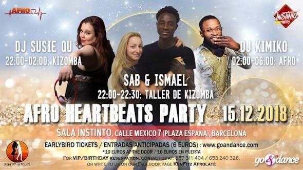 Fiesta Afro Heartbeats 15.12.2018 - Sala Instinto, Barcelona
