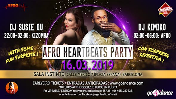 Fiesta Afro Heartbeats - 16 Marzo 2019