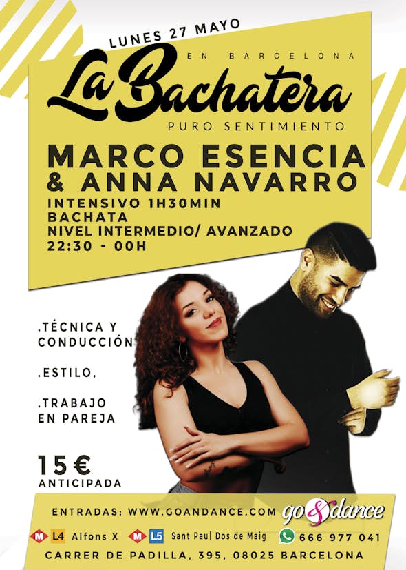 Intensive Bachata Marco Espejo & Anna Navarro in La Bachatera (Barcelona)