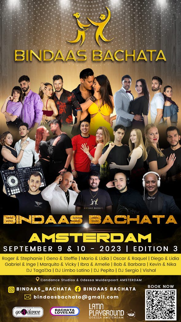 BINDAAS BACHATA AMSTERDAM SENSUAL & FUSION Event - September 2023 (3rd Edition)