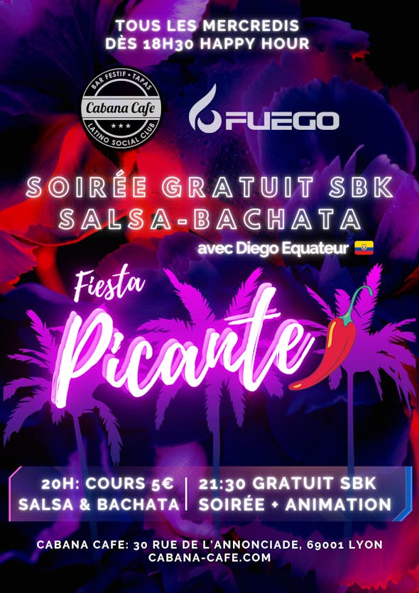 Fiesta Picante Salsa Bachata Kizomba Merengue Reggaeton Latín Party free