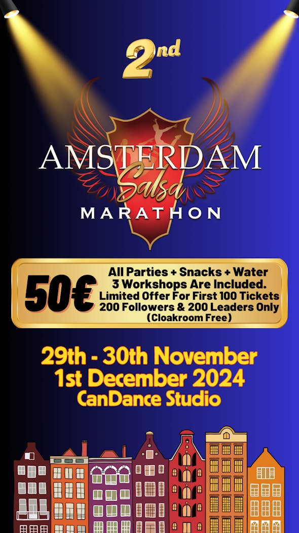 2nd Amsterdam Salsa Marathon 29-30 Nov. 1st Dec 2024