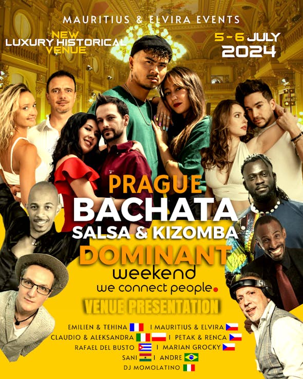 6.7. Prague Bachata (Salsa & Kizomba) Dominant Weekend with Emilien & Tehina (Bachata Influence)