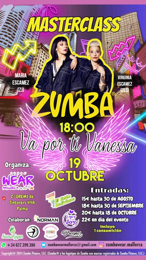 ZUMBA MASTERCLASS con Maria & Virginia Escamez