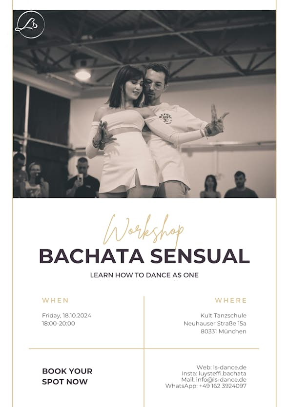 Bachata Sensual Workshop October - Learn how to Dance as One