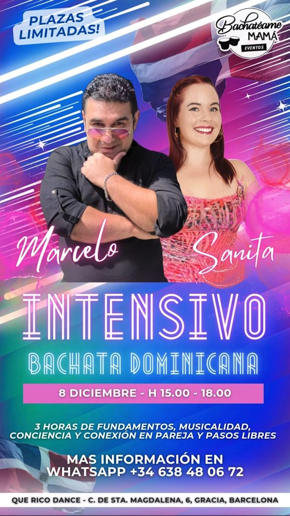 Bachata Dominicana Intensivo - de Bachatéame Mamá Eventos