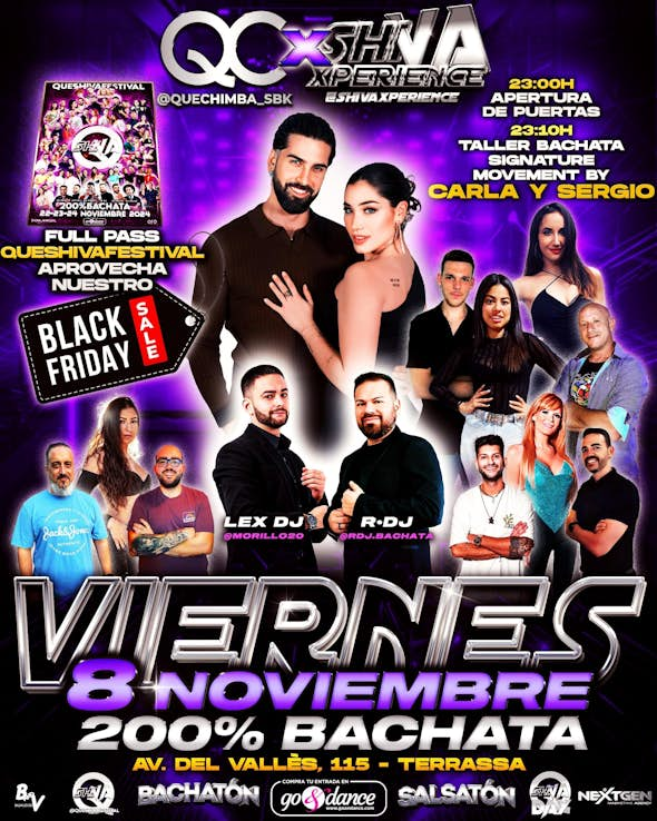 💃🏻🕺🏻VIERNES 8 DE NOVIEMBRE 200% BACHATA 💃🏻🕺🏻 QC x SHIVA 💃🏻🕺🏻