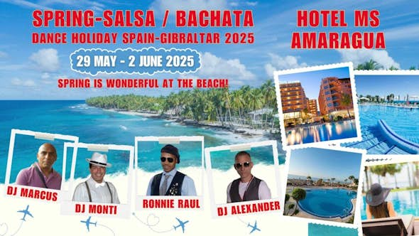 SALSA/BACHATA DANCE HOLIDAY ESPANA/GIBRALTAR 2025