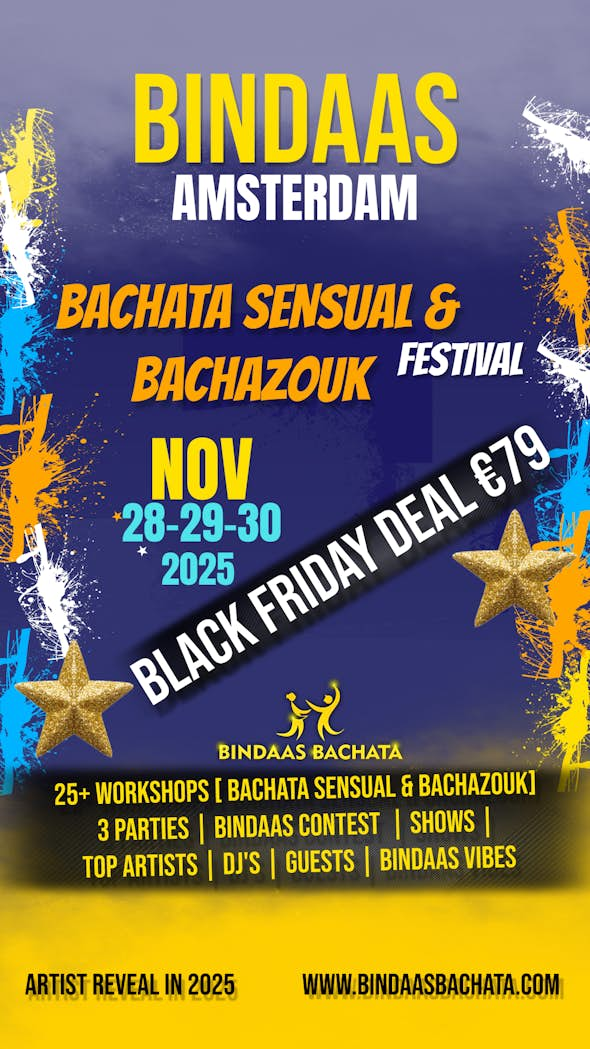 𝑩𝑰𝑵𝑫𝑨𝑨𝑺 Bachata Sensual & Bachazouk Festival - Nov 28-30, 2025 - Amsterdam