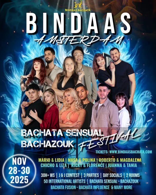 BINDAAS Bachata Sensual & Bachazouk Festival - Nov 28-30, 2025 - Amsterdam