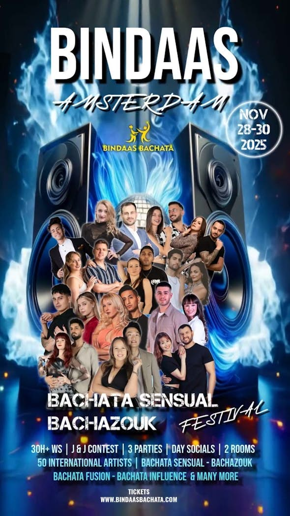 BINDAAS Bachata Sensual & Bachazouk Festival - Nov 28-30, 2025 - Amsterdam