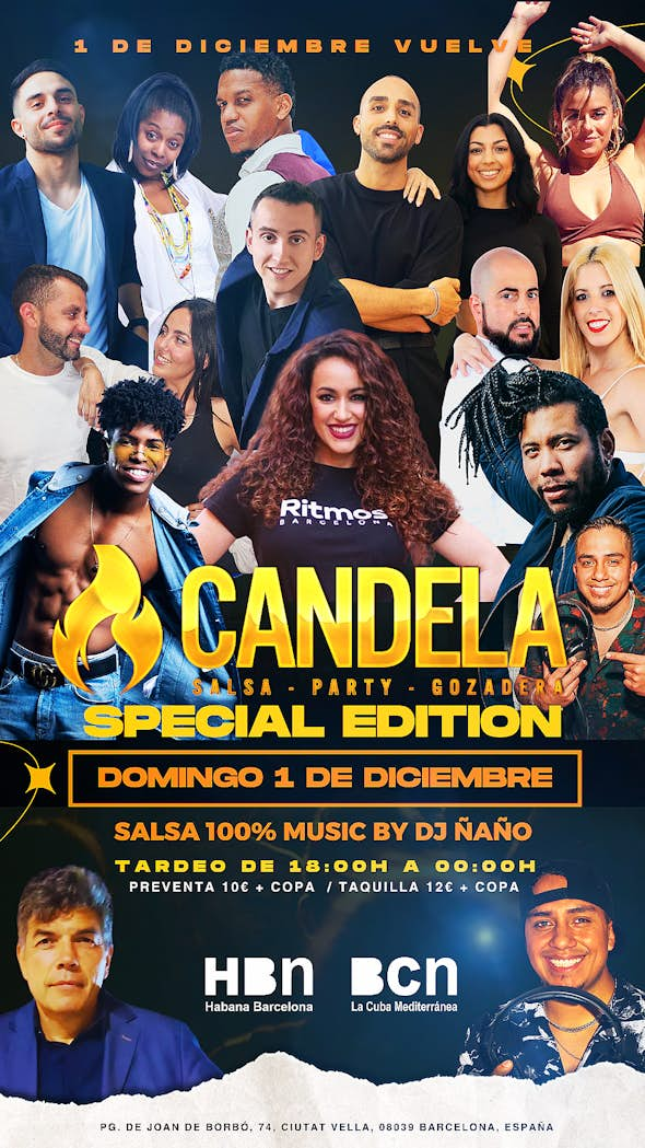 VUELVE CANDELA Salsa 100% en Barcelona