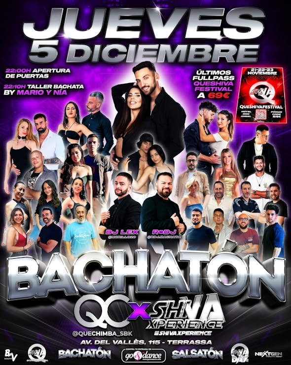 💥💥 JUEVES 5 DICIEMBRE 💥💥 BACHATÓN 💥💥